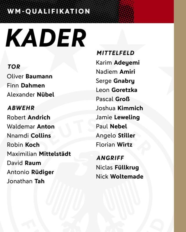 开云官网-维尔茨、基米希支撑德国队星味，双中锋承包锋线